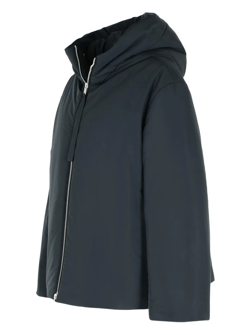 Стеганая куртка-пуховик с фиксированным капюшоном и шнурком JIL SANDER, черный — фото 3