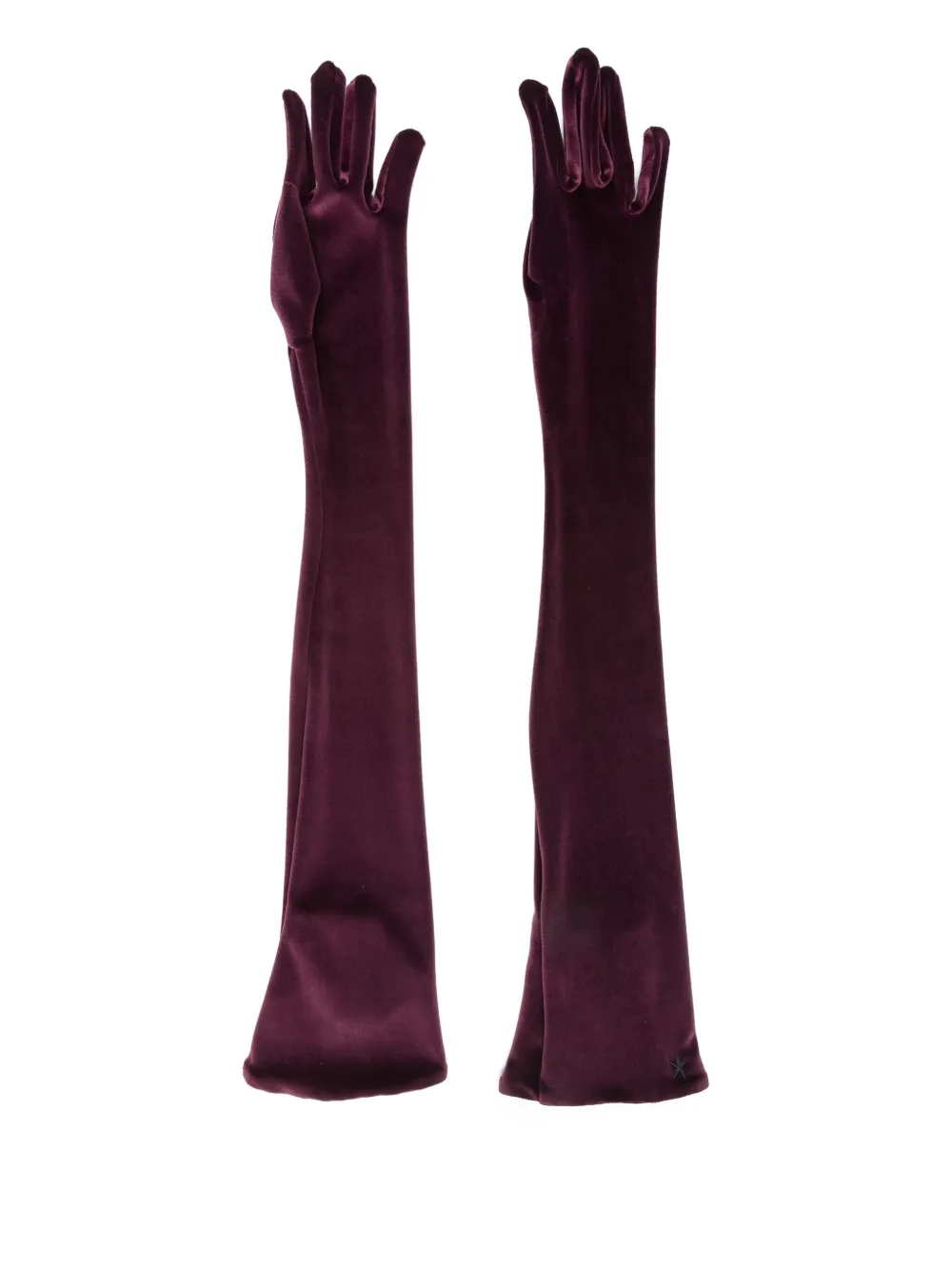 

Длинные перчатки с логотипом Mugler, красный