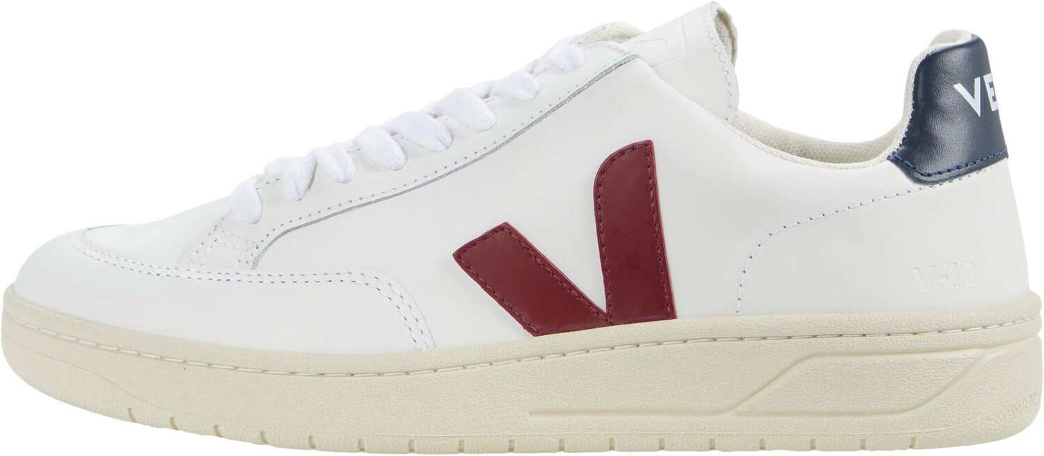 Кроссовки V-12 VEJA, цвет Leather Extra White/Marsala/Nautico — фото 4
