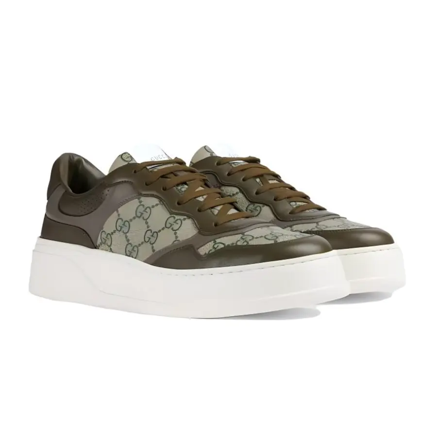 Кроссовки Gucci GG Supreme Sneaker 'Beige Green', зеленый — фото 2