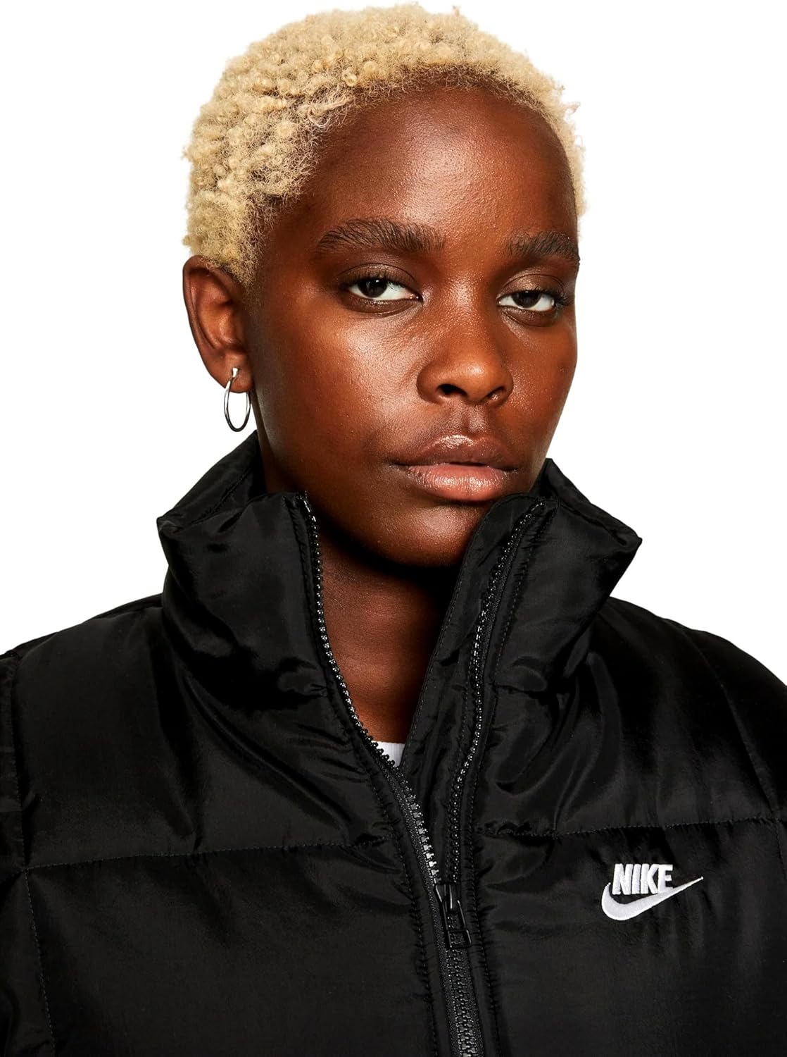 Женский жилет Nike утепленный свободный, черный — фото 4