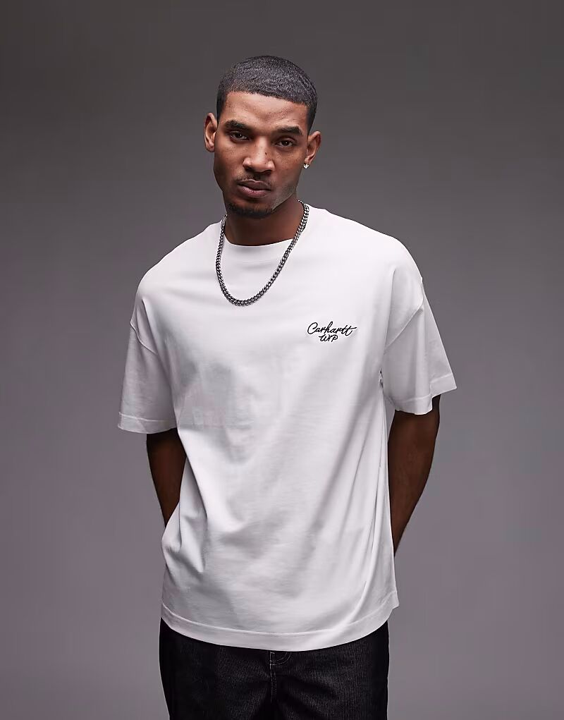 

Футболка Carhartt WIP с подписью белого цвета