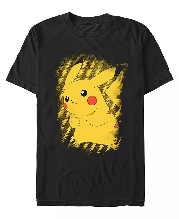 

Мужская футболка с коротким рукавом Pikachu Brushy Fifth Sun, мультиколор