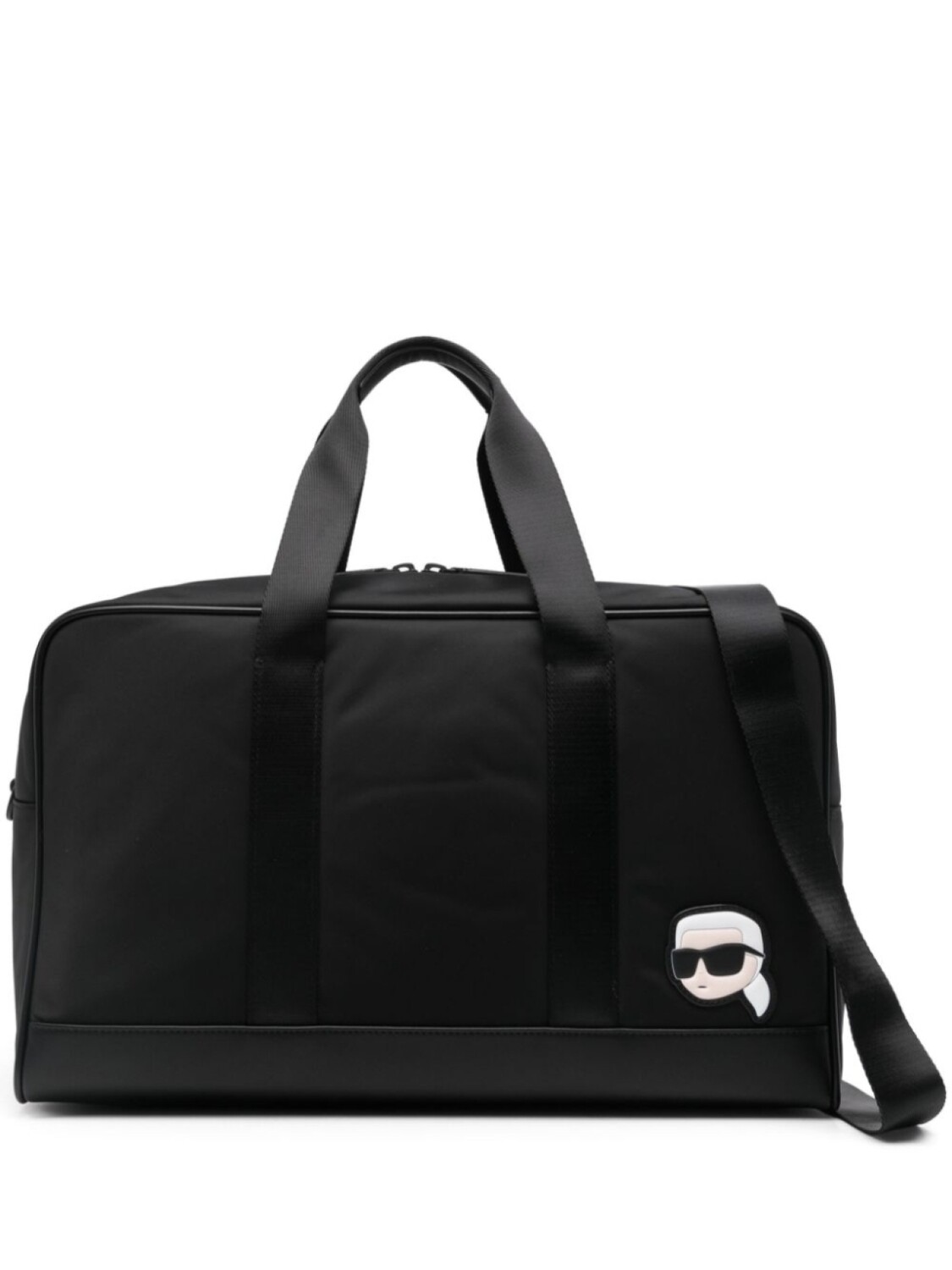

Karl Lagerfeld дорожная сумка Ikonik с аппликацией Karl, черный