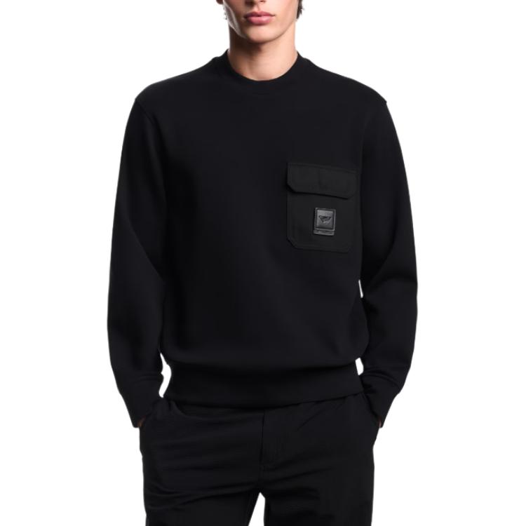 Свитшот с нашивкой-логотипом EMPORIO ARMANI, черный — фото 3