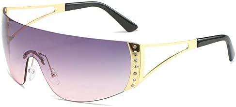 

Винтажные цельные солнцезащитные очки для женщин, большие солнцезащитные очки в стиле ретро с обтекаемой формой, мужские солнцезащитные очки с защитой от УФ-излучения UV400 MTZJH, 3