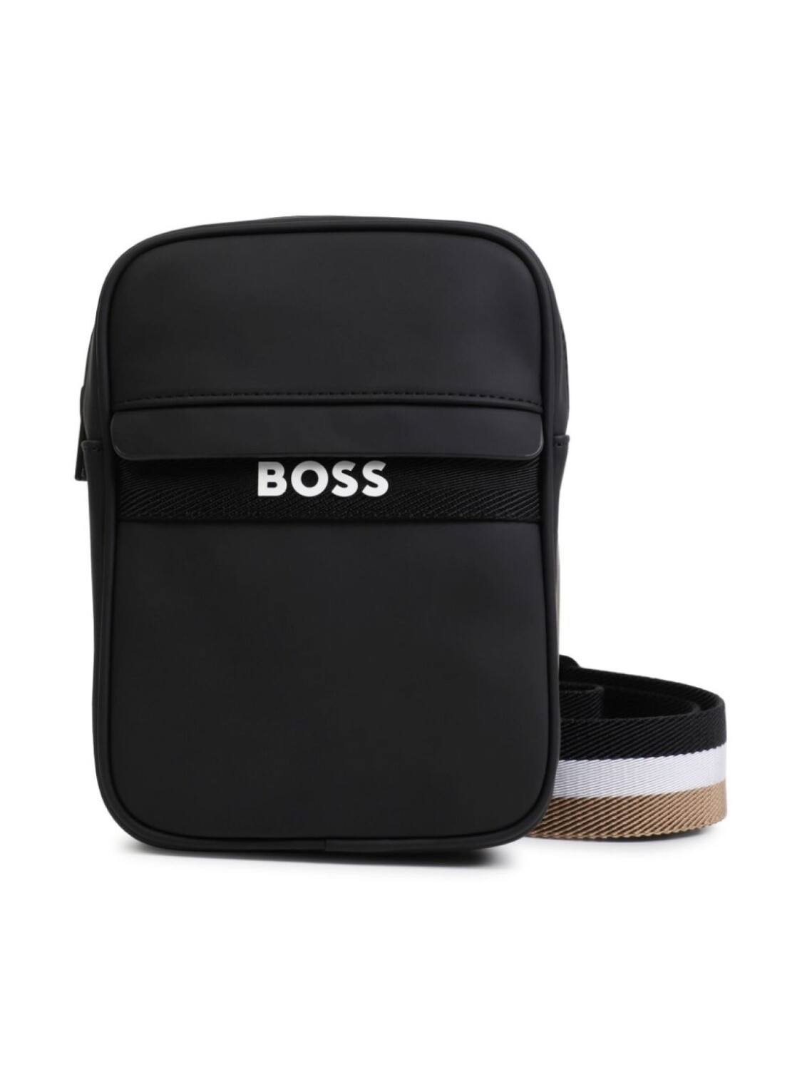 

BOSS Kidswear сумка-мессенджер с покрытием, черный