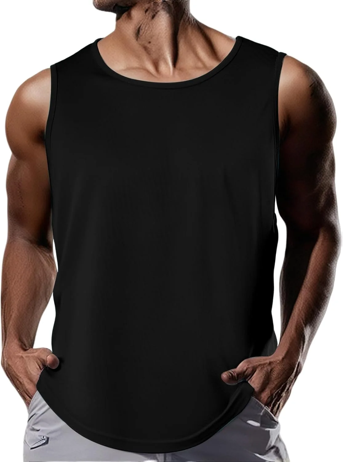 

Мужская майка для тренировок Gym с круглым вырезом, быстросохнущая Thatrich