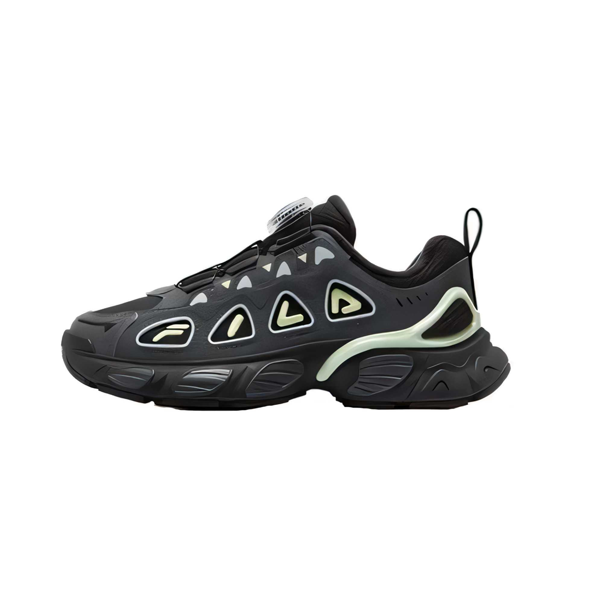 FILA KIDS Скользоустойчивые детские кроссовки Black/Arctic Wolf Gray MiaoJia Shoes Northern Edition для подростков — фото 3