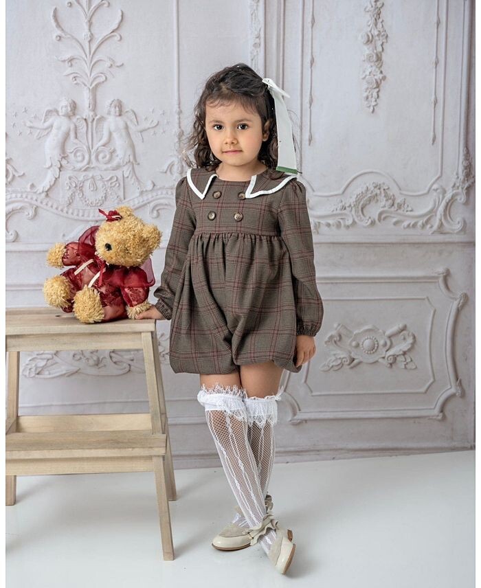 Petite Maison Kids твидовый комбинезон унисекс Blair Estate - Baby, Little Kid, коричневый — фото 2