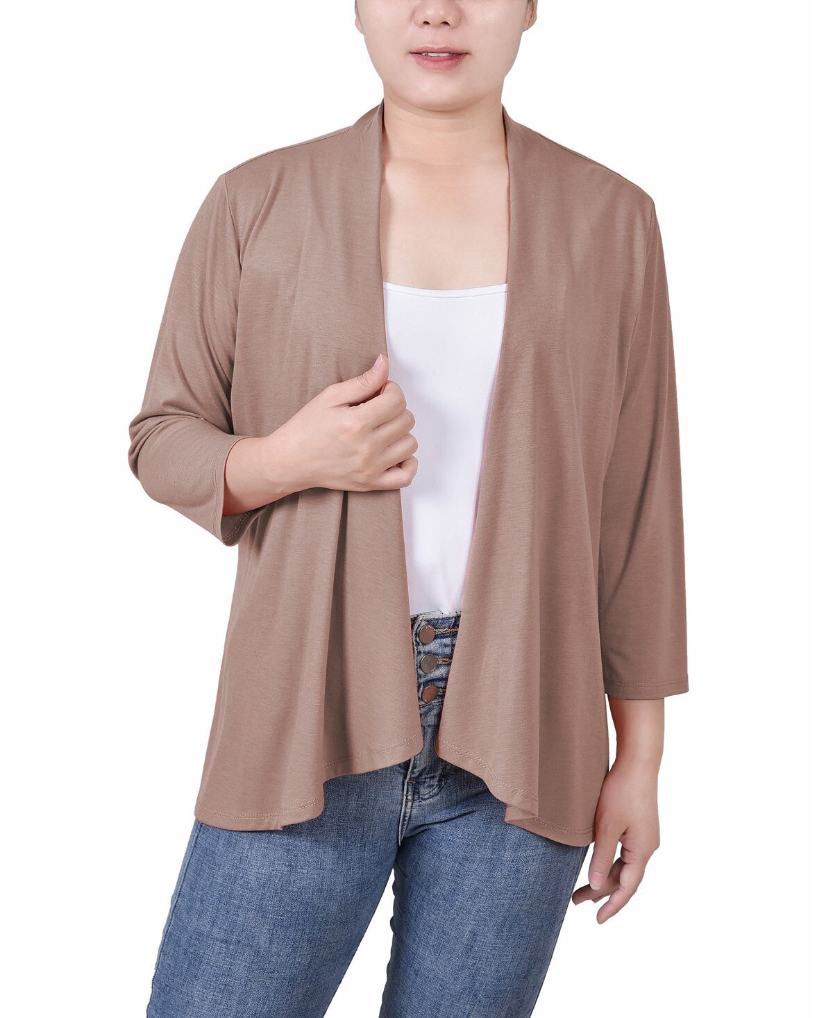 

Женский однотонный кардиган с рукавами 3/4 NY Collection