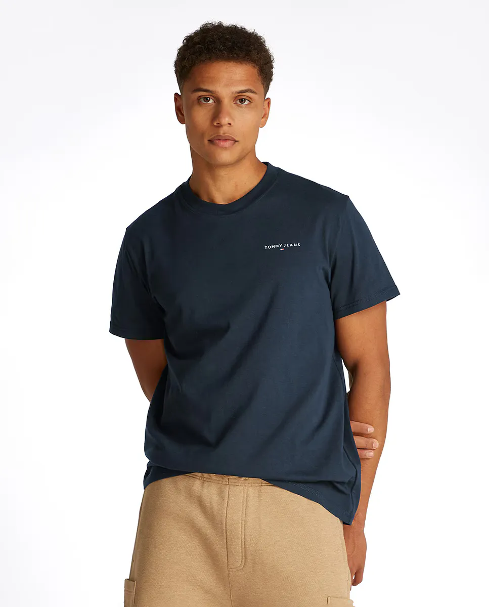 

Футболка мужская облегающего кроя с короткими рукавами Tommy Jeans, черный