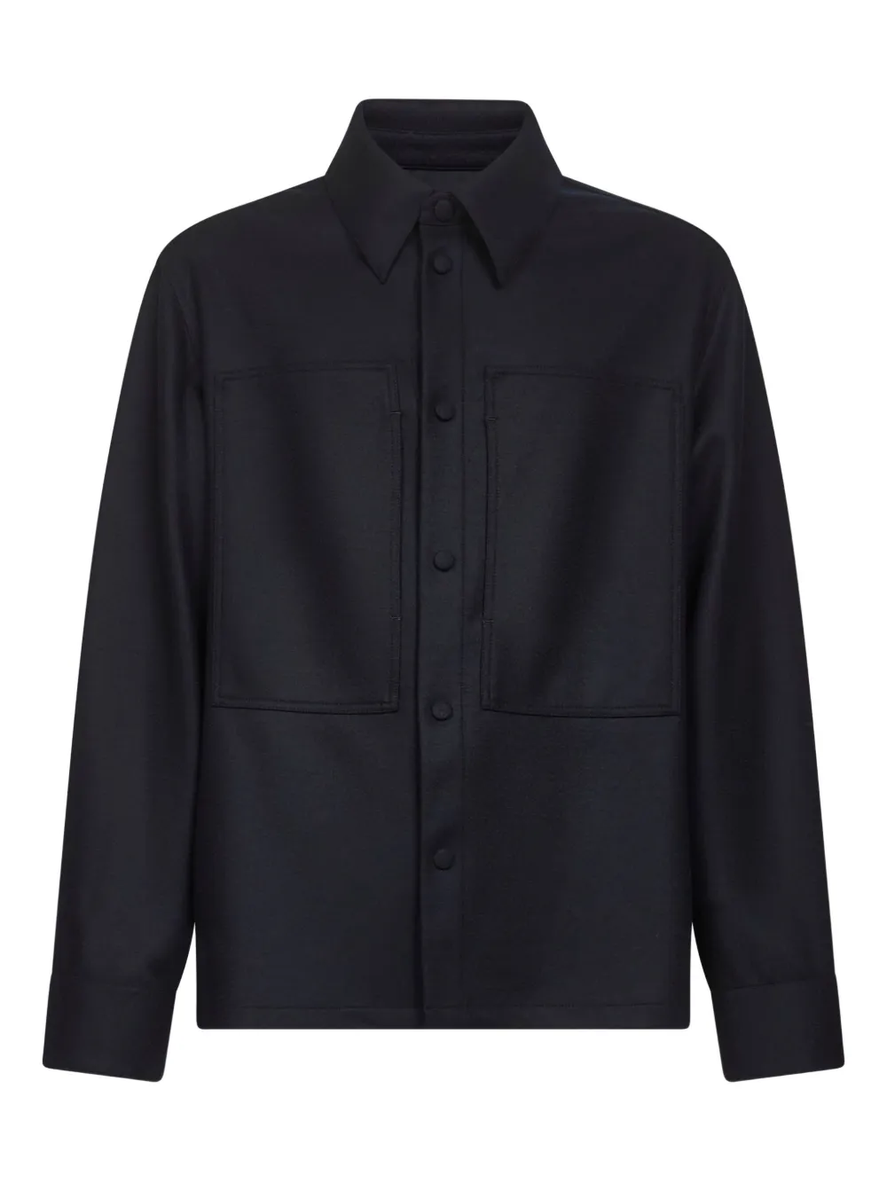 

Рубашка с накладным карманом и кнопками JIL SANDER, синий