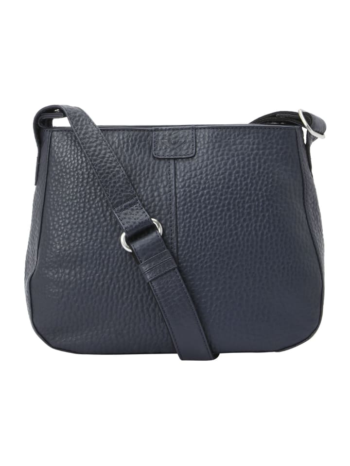 

Сумка через плечо Hirsch, кожа, 28 см, синего цвета VLD VOi Leather Design