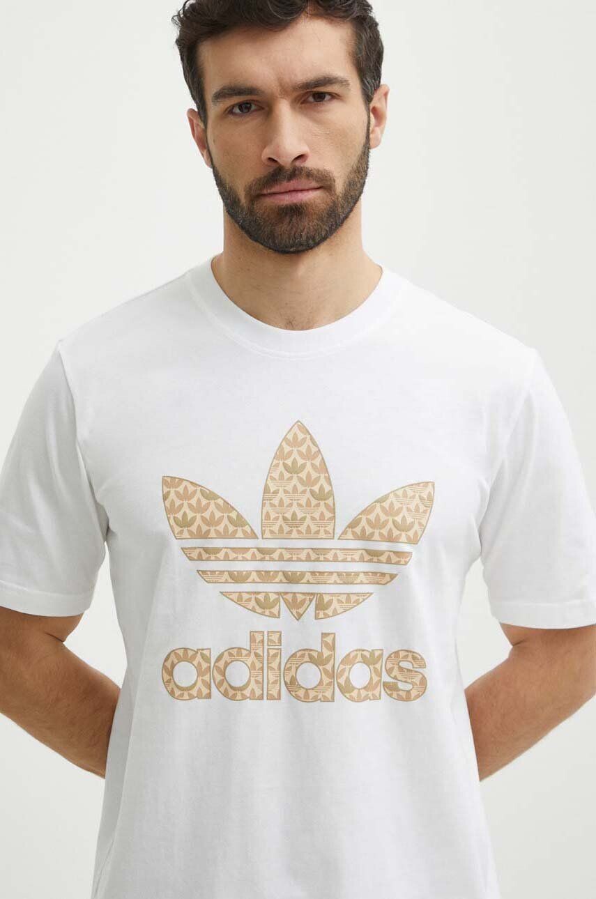 

Хлопковая футболка adidas Originals, белый