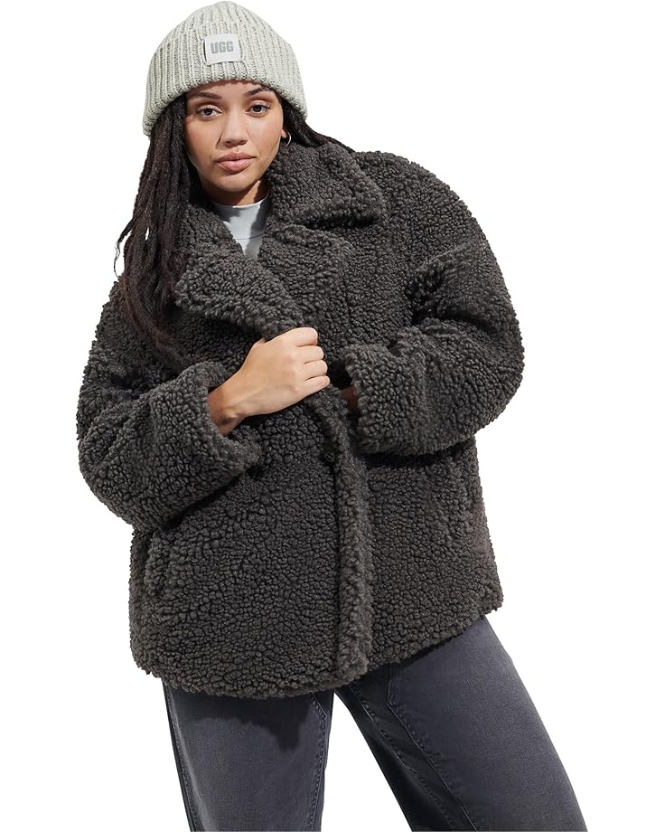 

Пальто UGG Gertrude Short Teddy Coat, цвет Ink