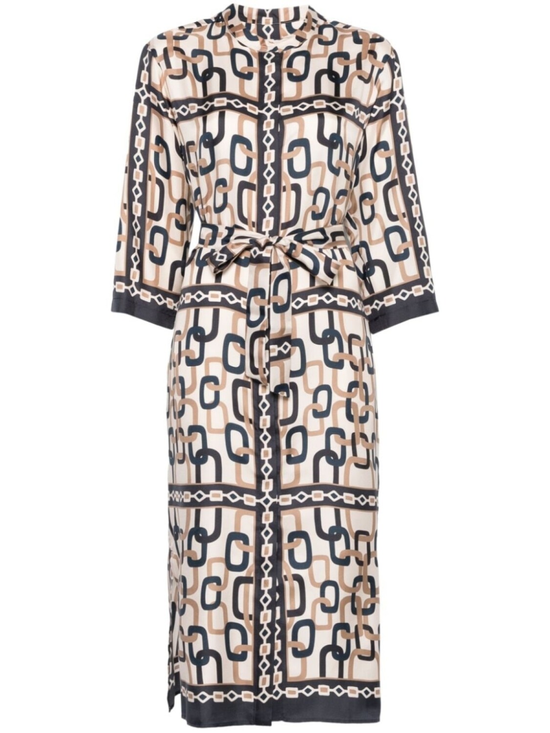 

Платье миди с принтом цепочек 'S Max Mara, синий