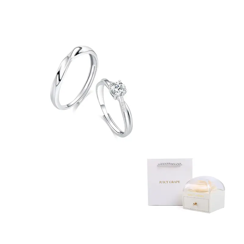 

Универсальные регулируемые кольца Niche Unisex JUICY GRAPE, mobius couple rings[style 5]