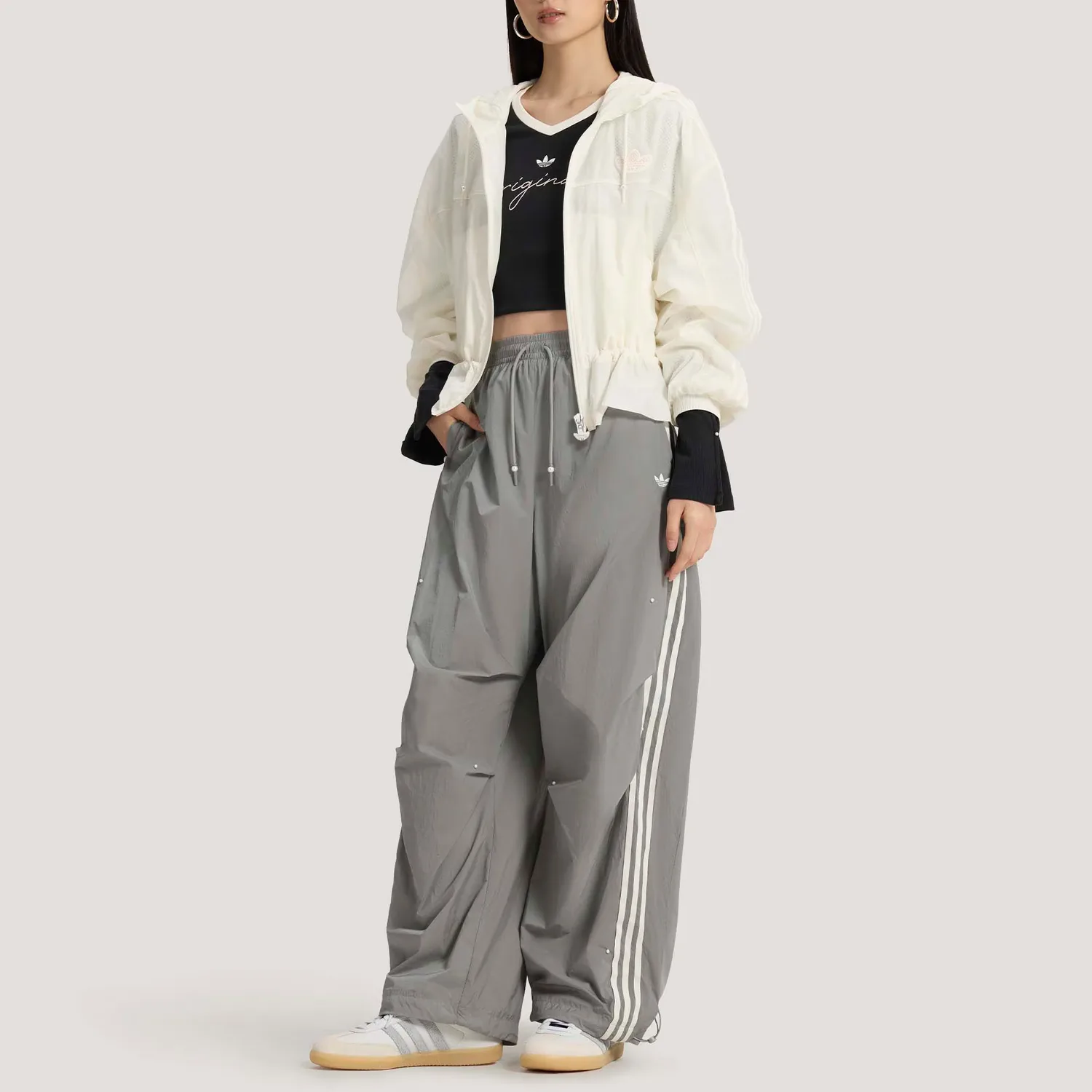 Куртка Women's Adidas Originals, jade белый — фото 4