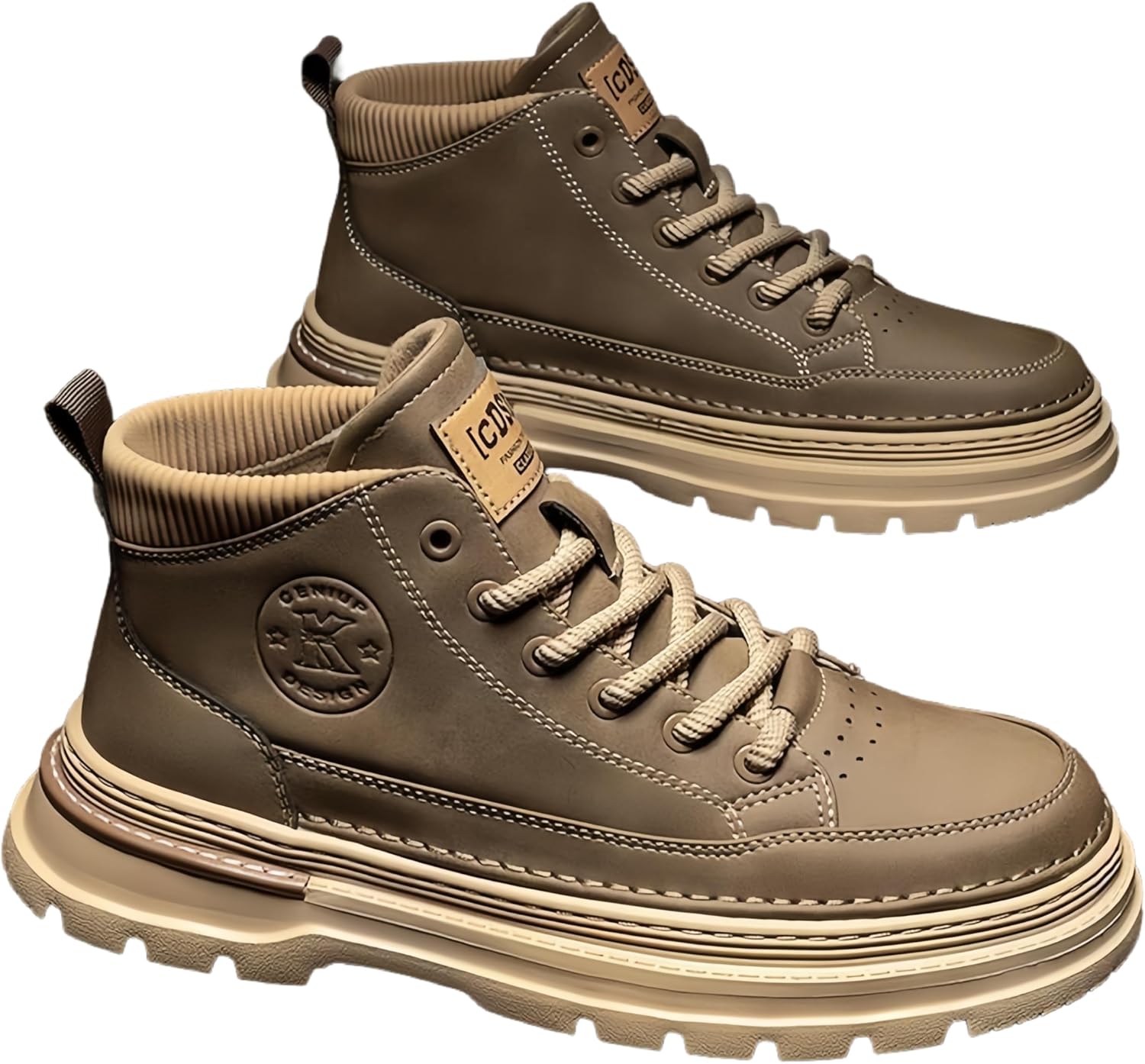 

Мужские повседневные спортивные кроссовки - стильные и универсальные. С шнуровкой, подходят для активного отдыха, подходят для всех сезонов Clolinde, хаки