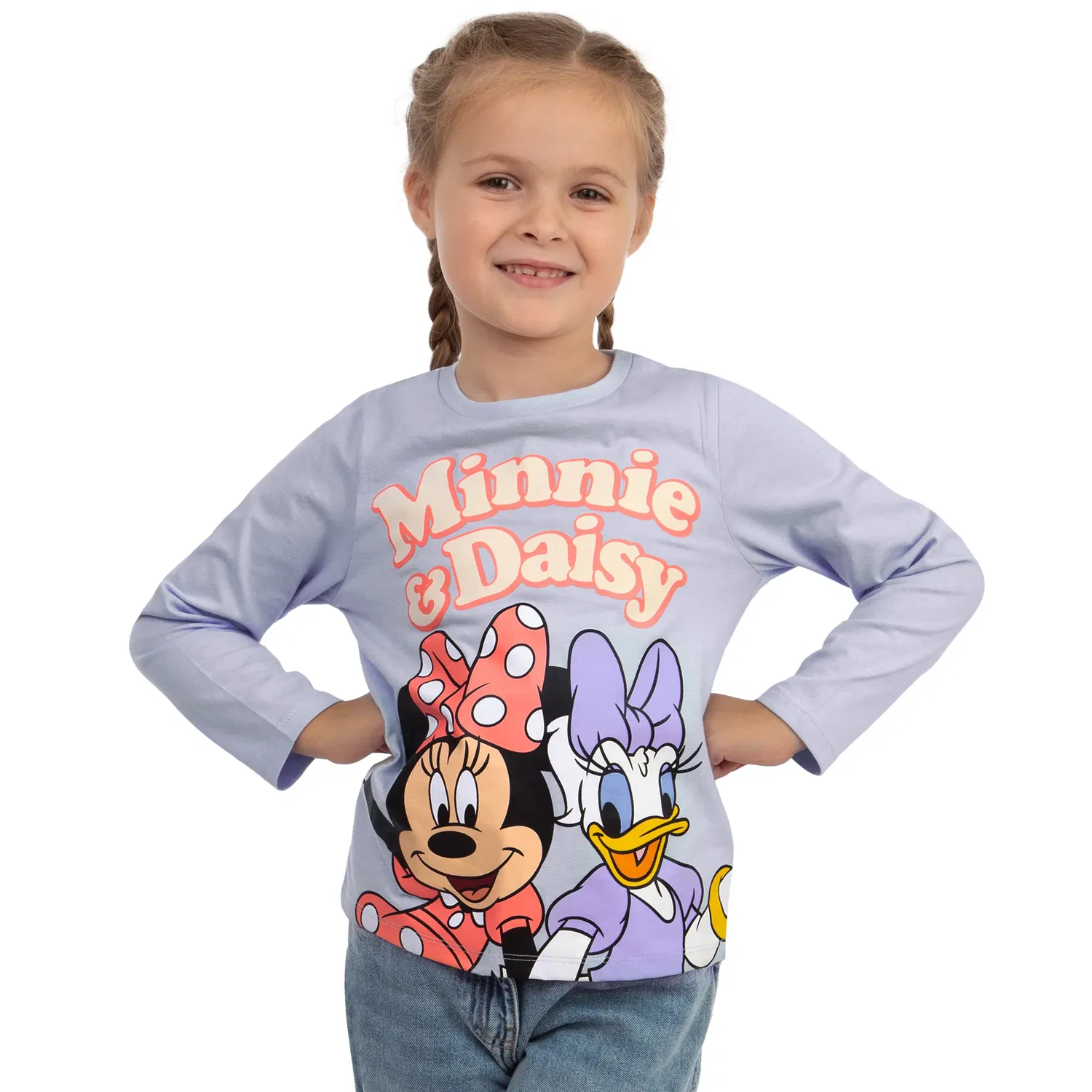 Футболка с длинным рукавом Minnie Mouse & Daisy Duck Disney, нежно-голубой — фото 2