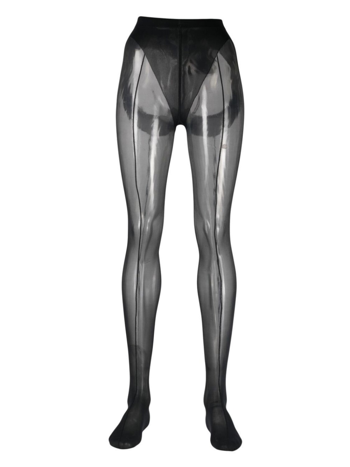 

Mugler колготки со вставками из коллаборации с Wolford, черный