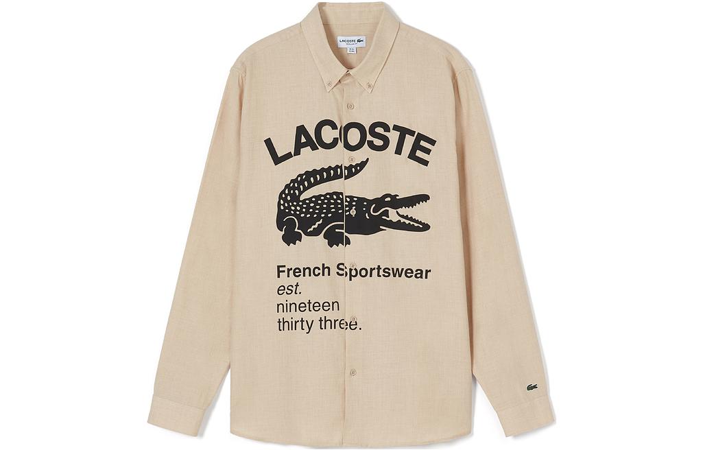 Футболка мужская LACOSTE, имбирно-желтая — фото 4