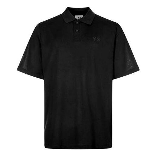 

Футболка men's y-3 casual solid color cotton polo shirt black Adidas, черный