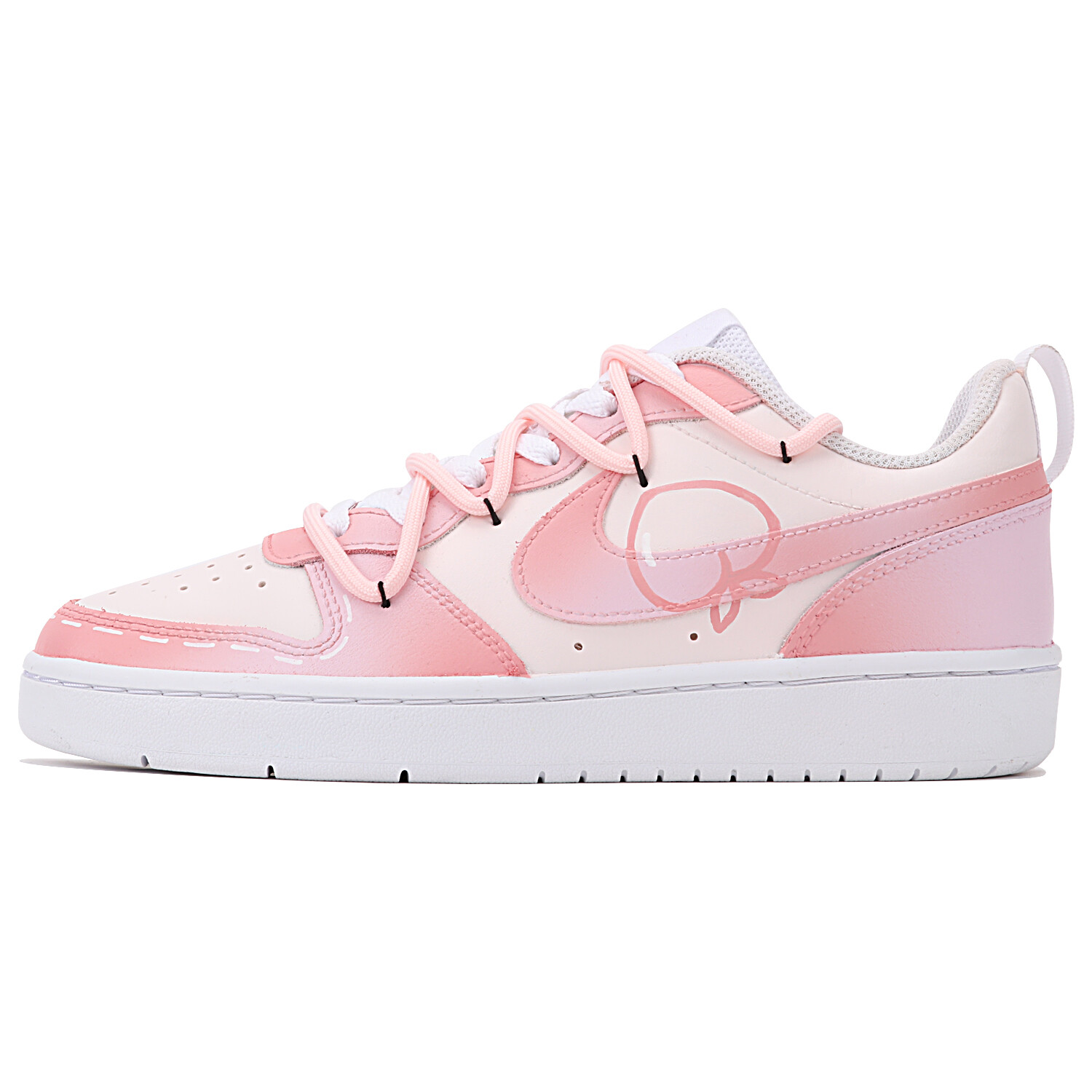 

Кроссовки Nike Court Borough Kids' Skateboarding Shoes Grade School, розовый/белый