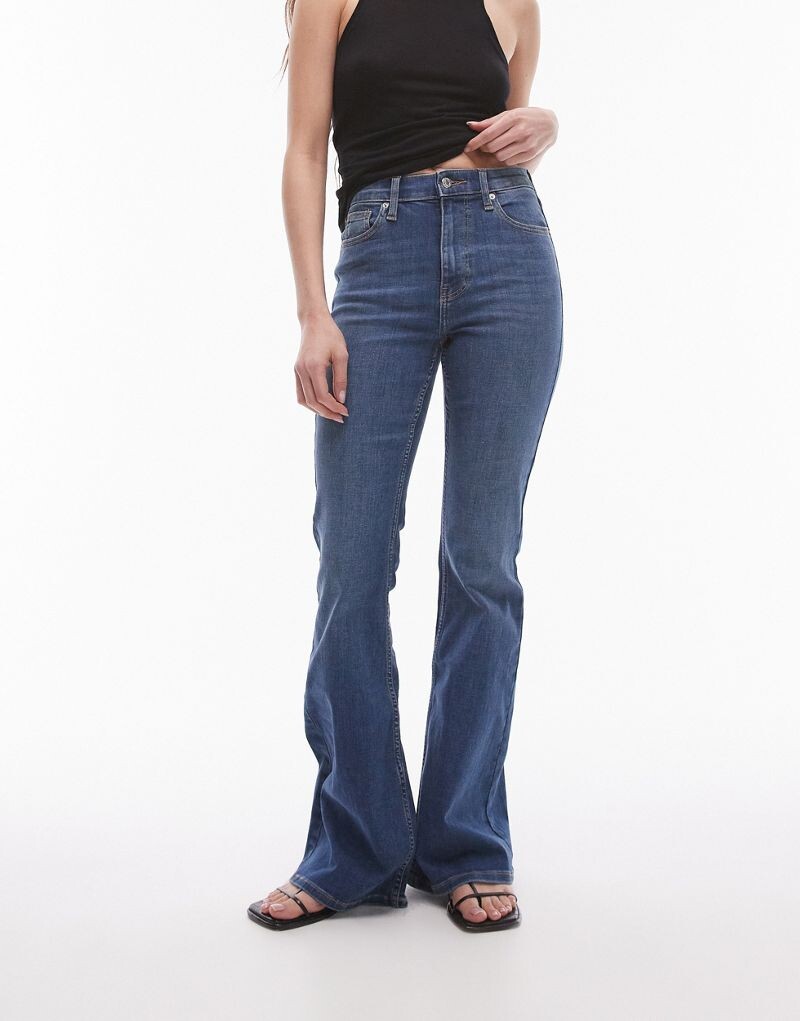 

Синие расклешенные джинсы Topshop Jamie
