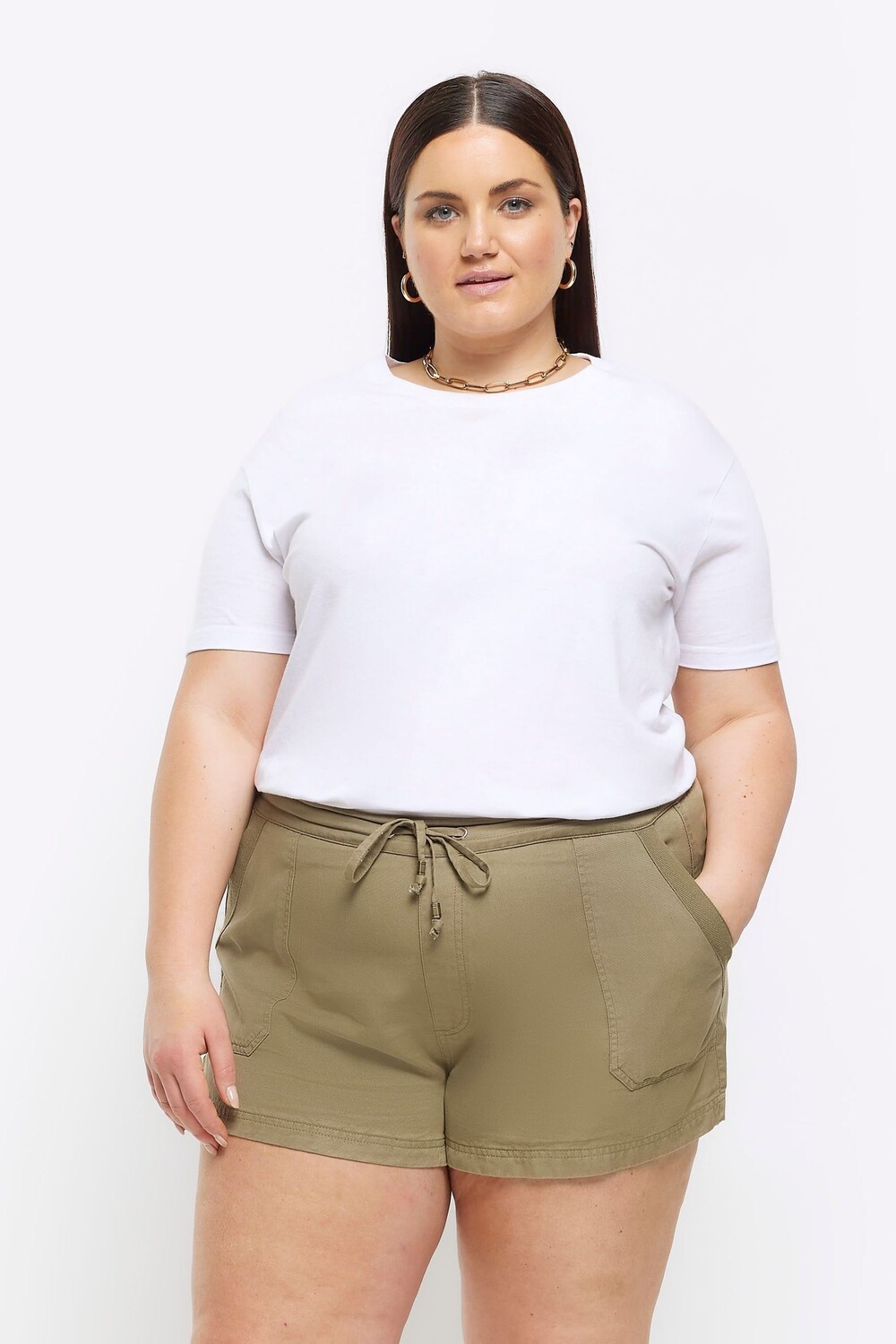 

Повседневные свободные шорты Curve River Island, зеленый