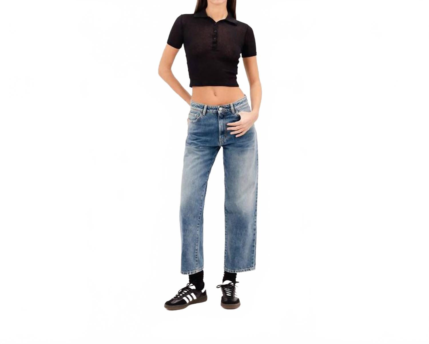 

Джинсы прямого кроя Jill в цвете "Состаренный камень" Icon Denim LA, aged stone
