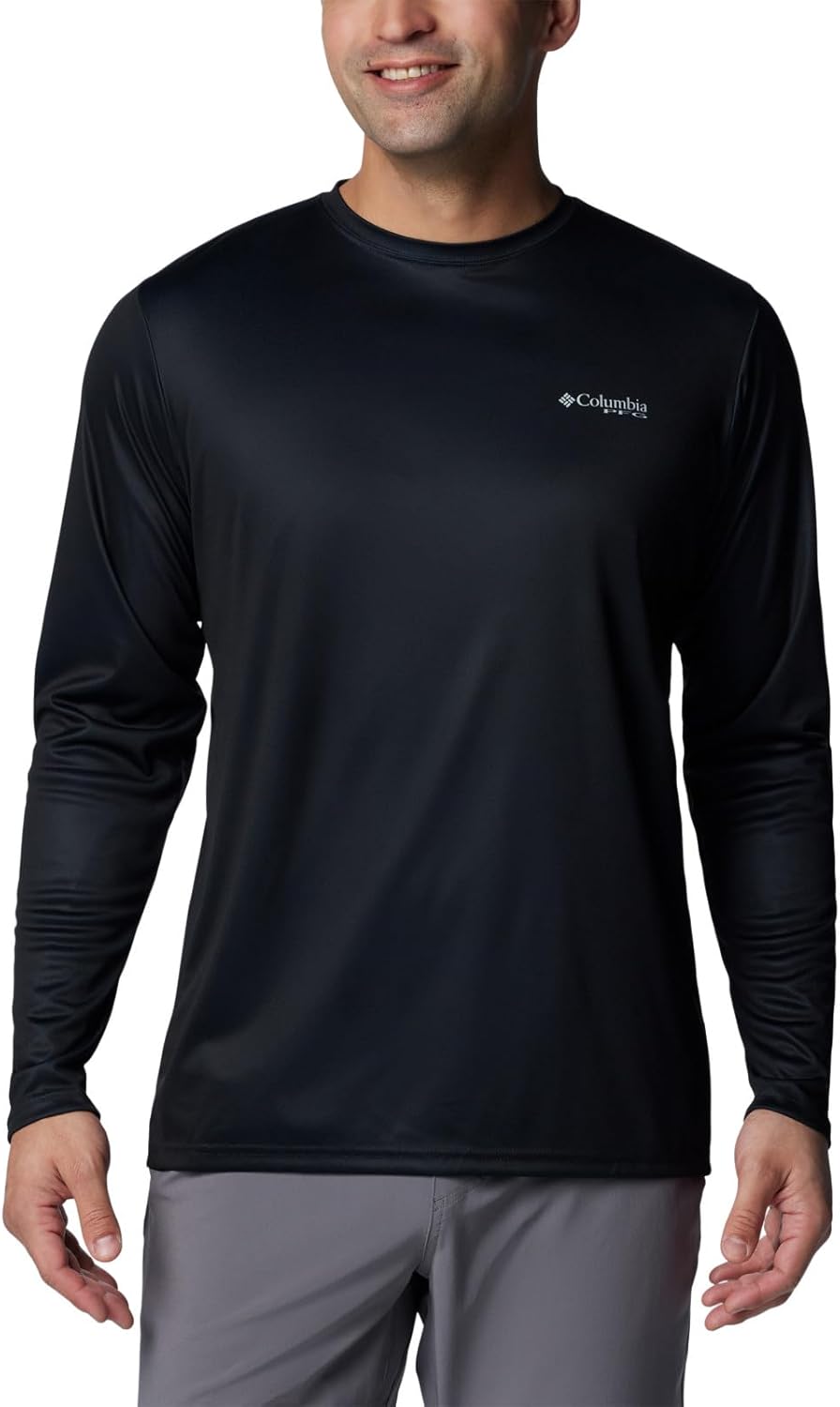 

Columbia мужская футболка с длинным рукавом Terminal Tackle PFG Statetriot, Black/Graphite Tx, Черный, Columbia мужская футболка с длинным рукавом Terminal Tackle PFG Statetriot, Black/Graphite Tx