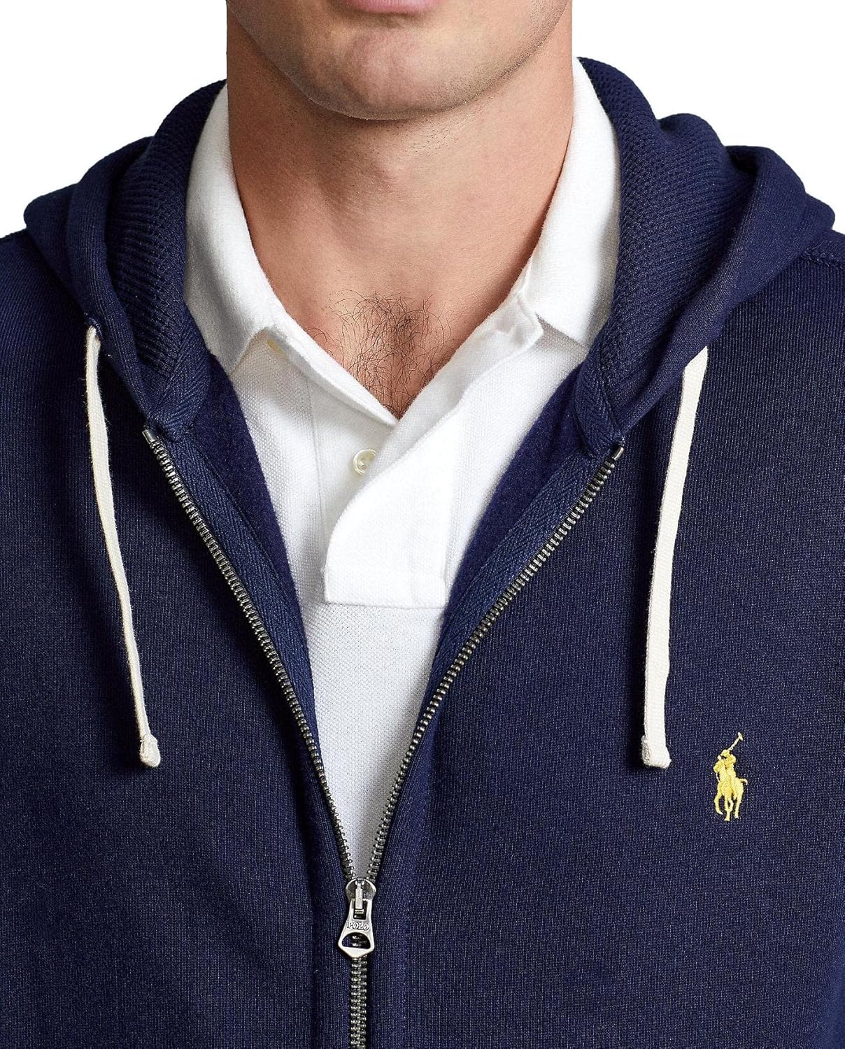 POLO RALPH LAUREN Big & Tall Big & Tall Классическая флисовая толстовка с молнией, Blue — фото 4