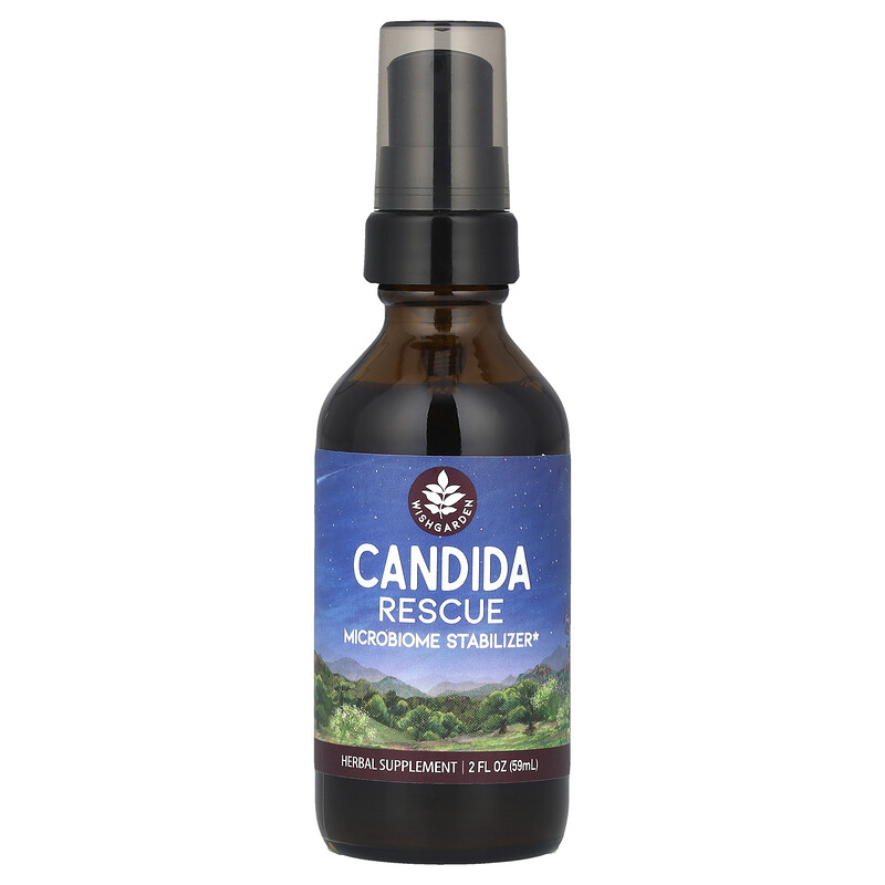 

WishGarden Herbs, Candida Rescue, стабилизатор микробиома, 59 мл (2 жидк. унц.)