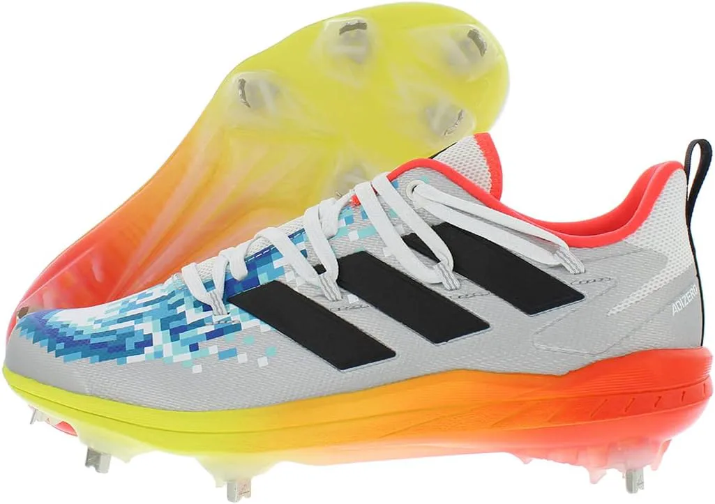 Бутсы Adidas Men's Adizero Afterburner 8, металлик/черный/красный/мультиколор — фото 3
