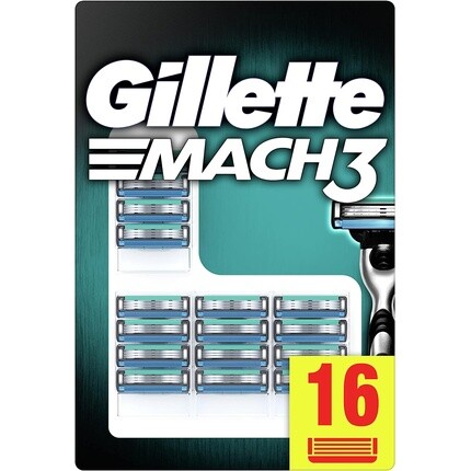 

Сменные лезвия для мужской бритвы Mach3, 16 шт. – Упаковка из 16 шт., Gillette