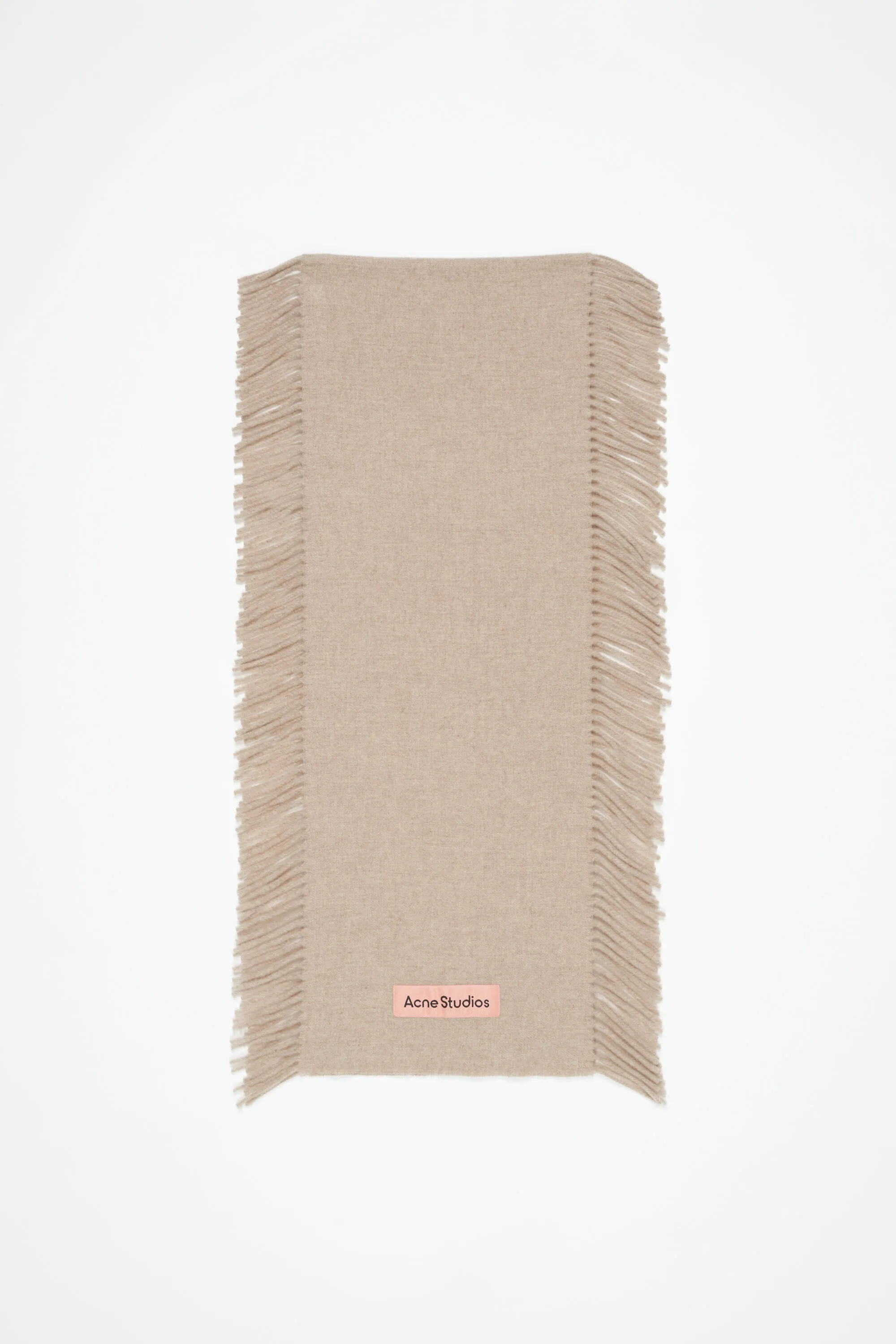 

Шерстяной шарф с бахромой Acne Studios, Oatmeal melange