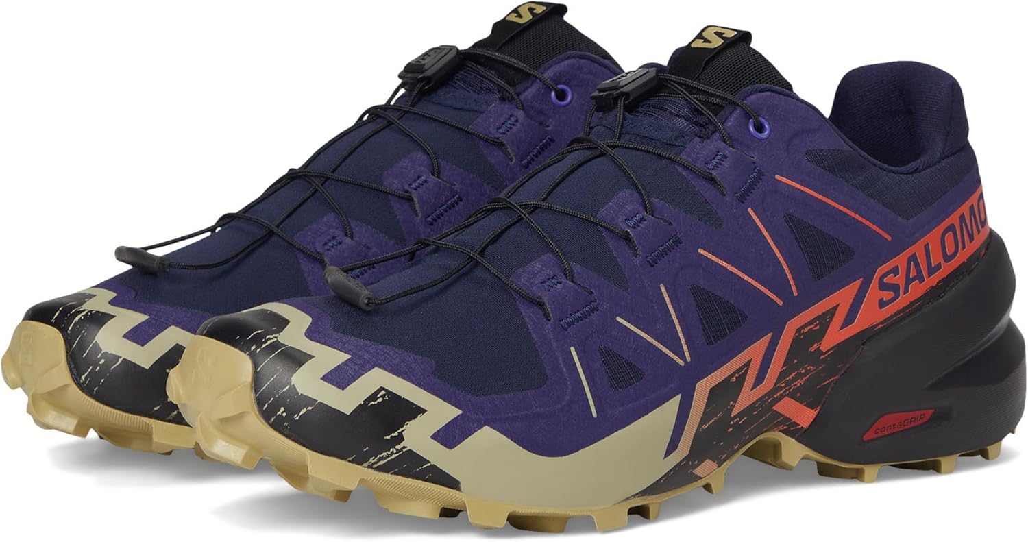 

Salomon мужские кроссовки Speedcross 6, Maritime Blue/Black/Cherry Tomato