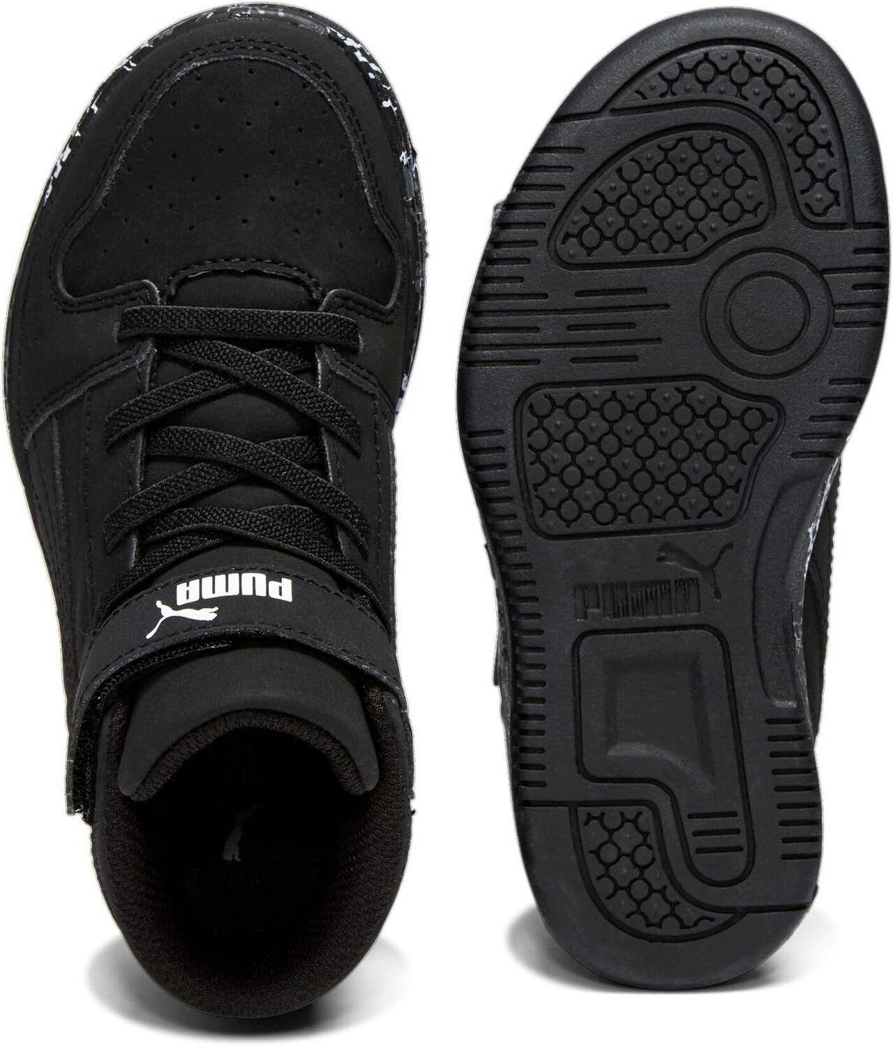 Кроссовки Rebound Layup Nubuck Mountain Park Hook-and-Loop Preschool PUMA, цвет Puma Black/Puma Black — фото 2