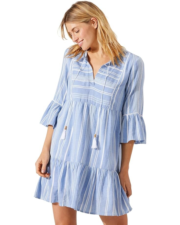 

Платье Tommy Bahama Just Beachy Stripe Tier, цвет Blue Monday