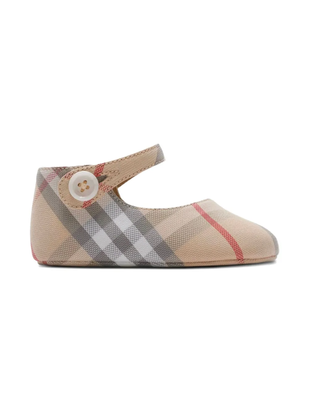 

Балетки в клетку BURBERRY KIDS, нейтральный