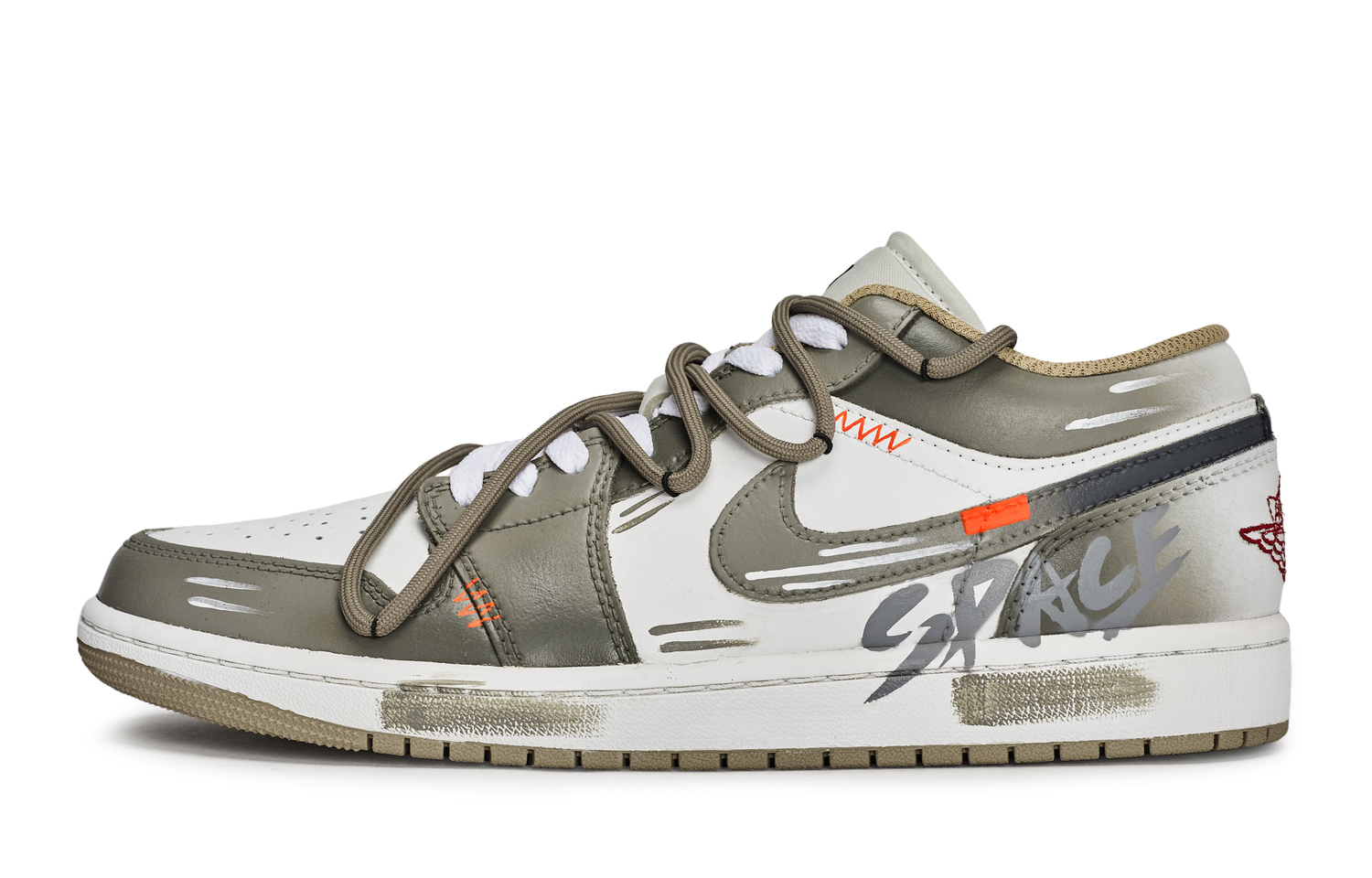 

Air 1 811 Manufacturing, Blank Keys дышащие низкие баскетбольные кроссовки в винтажном стиле мужские белый коричневый Jordan, бежевый белый коричневый