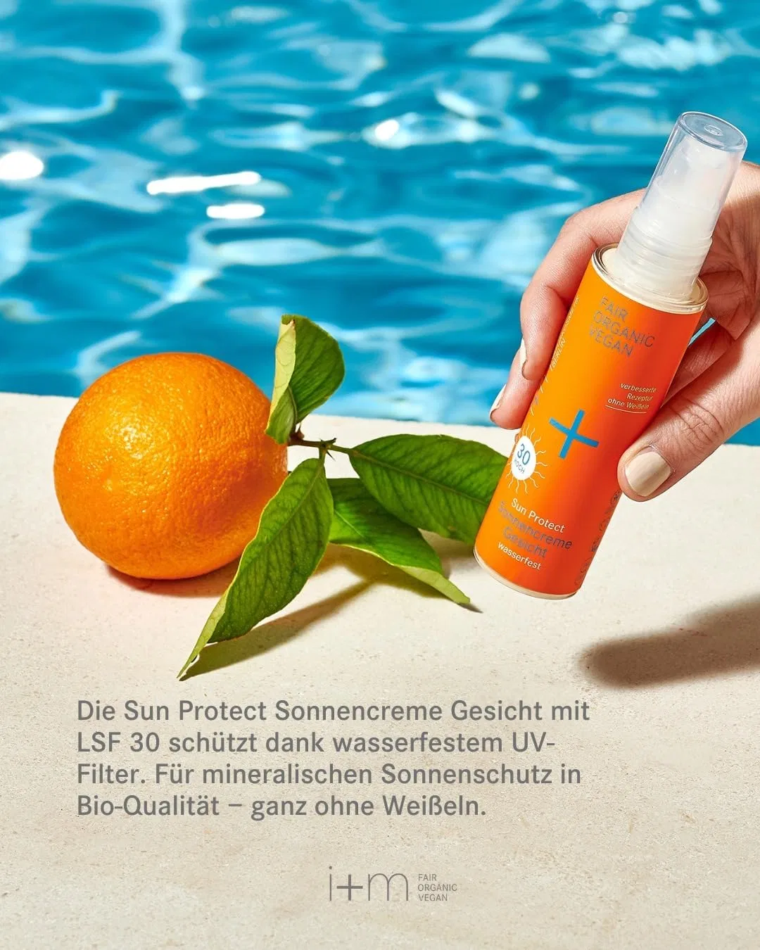 Водостойкий органический солнцезащитный крем для лица SPF 30 50 мл от i+m Sun Protect I+M Naturkosmetik — фото 2