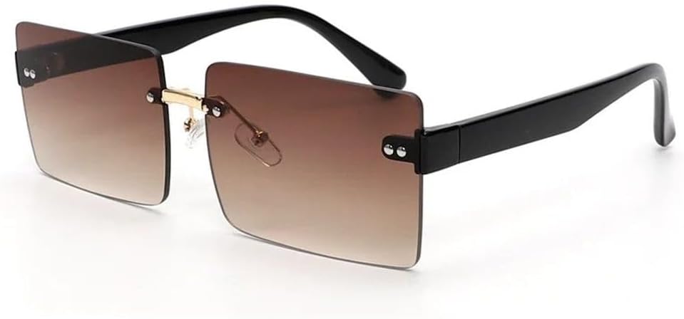 

Модные солнцезащитные очки-клипсы без оправы 2027 года для женщин. Стильные прямоугольные солнцезащитные очки для путешествий в стиле ретро с защитой от УФ-излучения UV400 MTZJH, 10