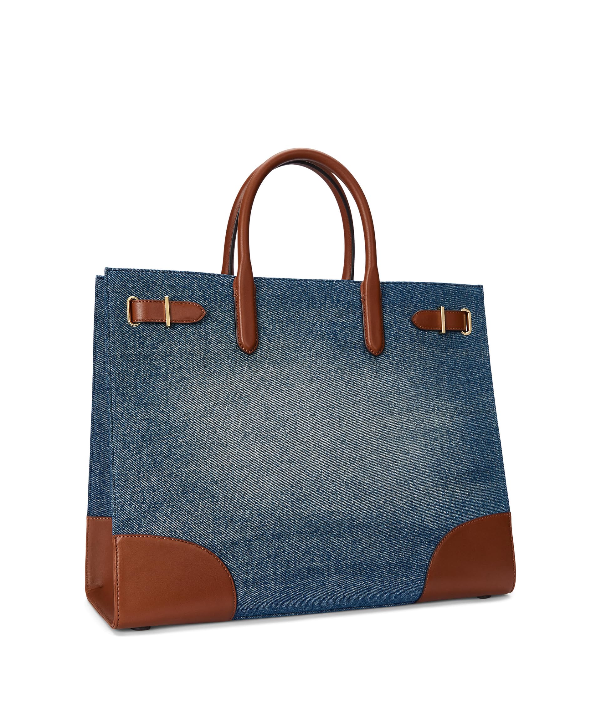 

Сумка-тоут Lauren Ralph Lauren Leather-trim Denim Large Devyn Tote Bag, цвет Sunset Indigo Wash/Lauren Tan, Серый, Сумка-тоут Lauren Ralph Lauren Leather-trim Denim Large Devyn Tote Bag, цвет Sunset Indigo Wash/Lauren Tan