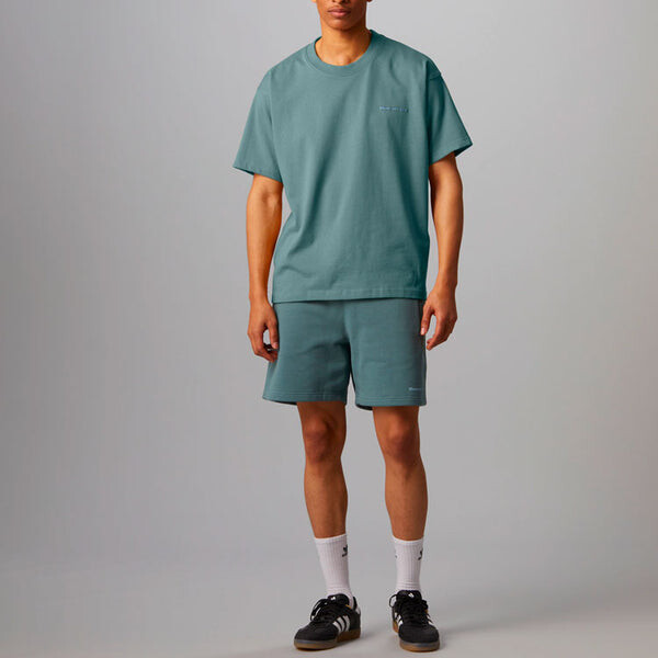 Футболка Adidas x Pharrell Williams Basics T-Shirt 'Hazy Emerald', мультиколор — фото 2