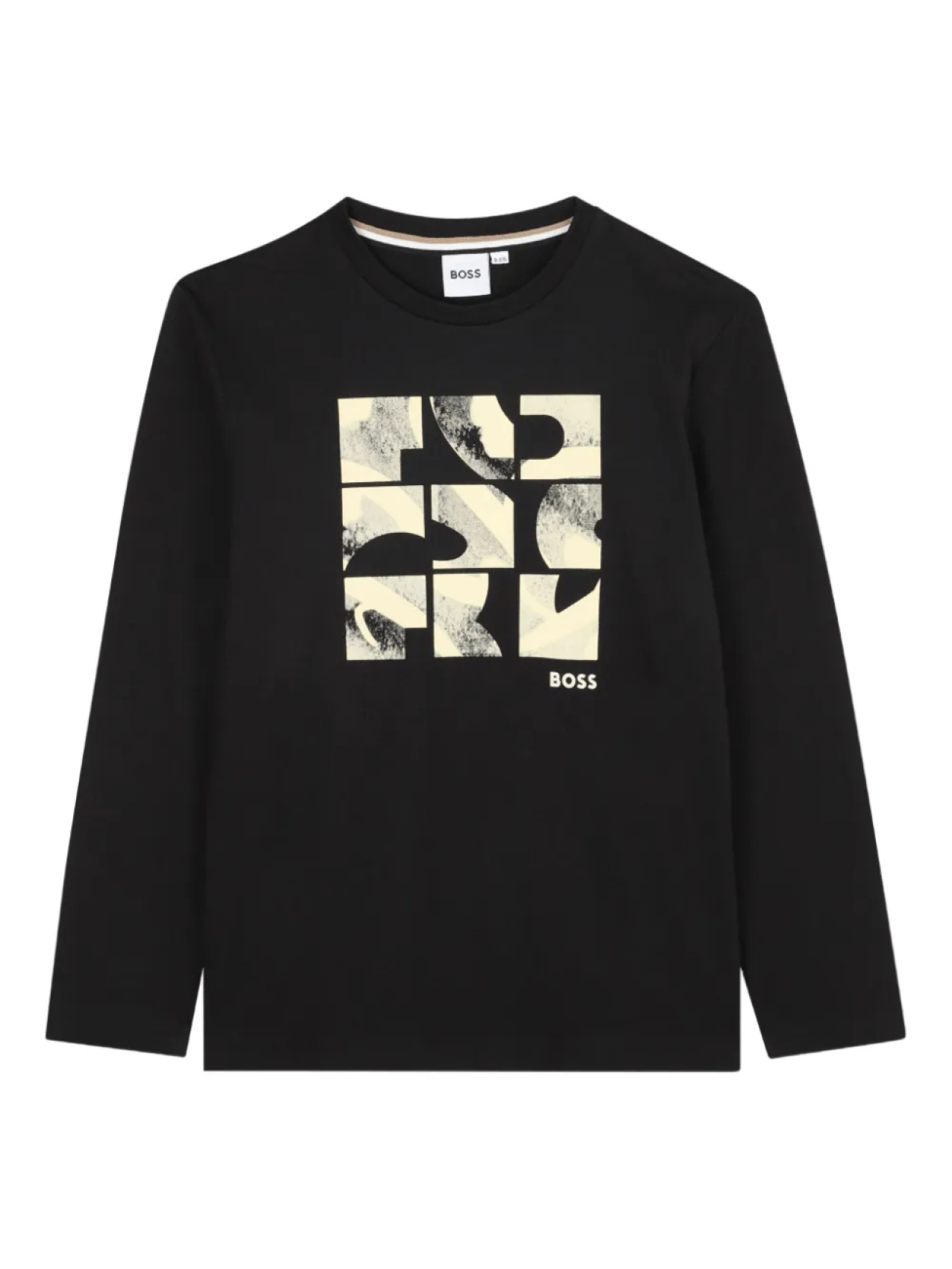 

BOSS Kidswear футболка с длинными рукавами и графичным принтом, черный