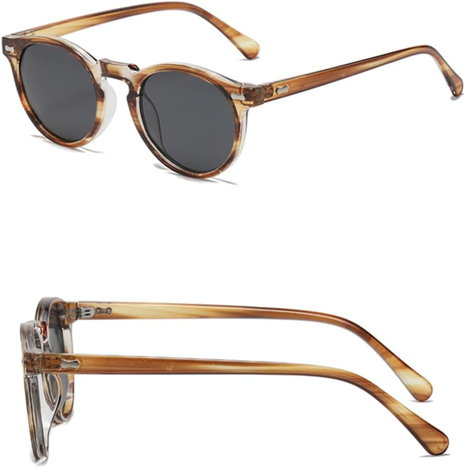 

Поляризованные круглые солнцезащитные очки с заклепками для мужчин и женщин, маленькая оправа, солнцезащитные очки Ocean для мужчин, винтажные, красочные очки VFDHN, 15