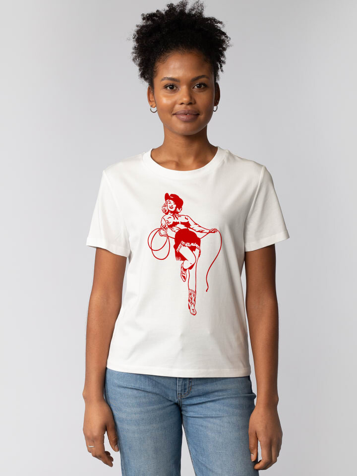 

Футболка wat Apparel T-Shirt Cowgirl, белый